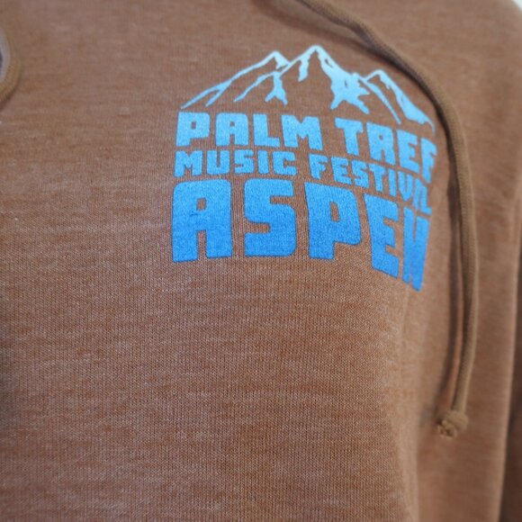 NWT Womens Aviator Nation Brown 2Pc Set Palm Tree Music Fest Hoodie Sweatpants M - Picture 5 of 15